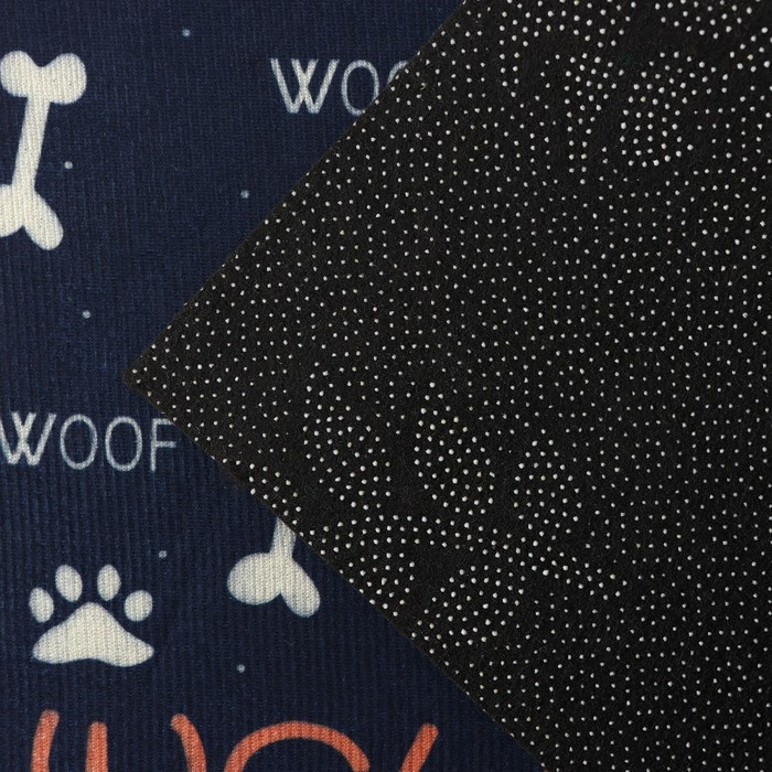 Коврик влаговпитывающий придверный Доляна &laquo;Корги&raquo;, без окантовки, 39&times;59 см, цвет чёрный