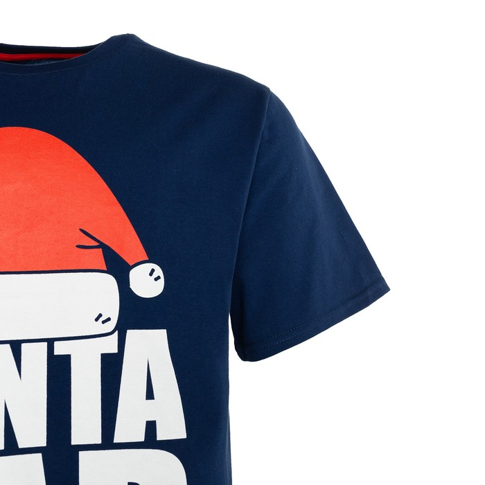 Пижама новогодняя мужская KAFTAN Пижама новогодняя мужская KAFTAN "Santa team", цвет синий/красный, размер 56