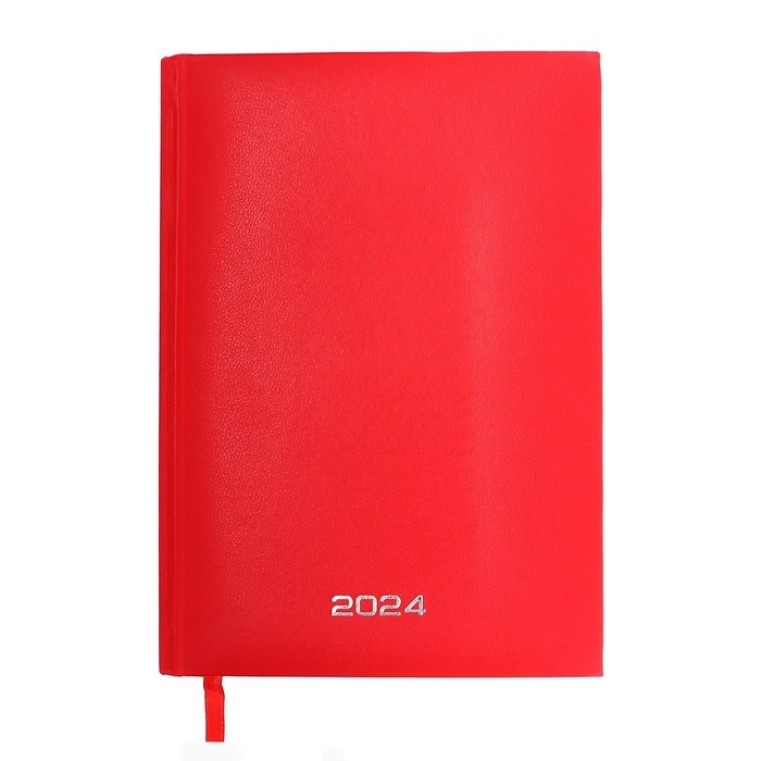 Ежедневник датированный 2024 года, А5, 176 листов, Attomex.Orion, обложка бумвинил, ляссе, блок 70 г/м2, красный