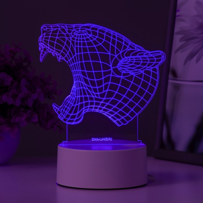 Светильник "Львица" LED RGB от сети 13,7х9,5х12,8 см RISALUX