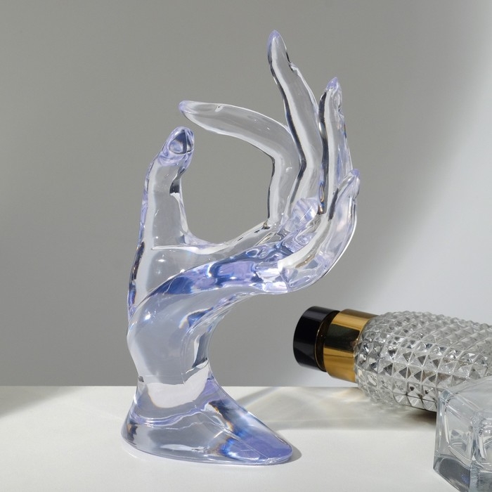 Подставка для украшений &laquo;Рука&raquo; 10,5&times;8&times;16 см, цвет прозрачный