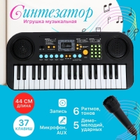 Синтезатор детский &laquo;Маленький музыкант&raquo;, 37 клавиш, с микрофоном
