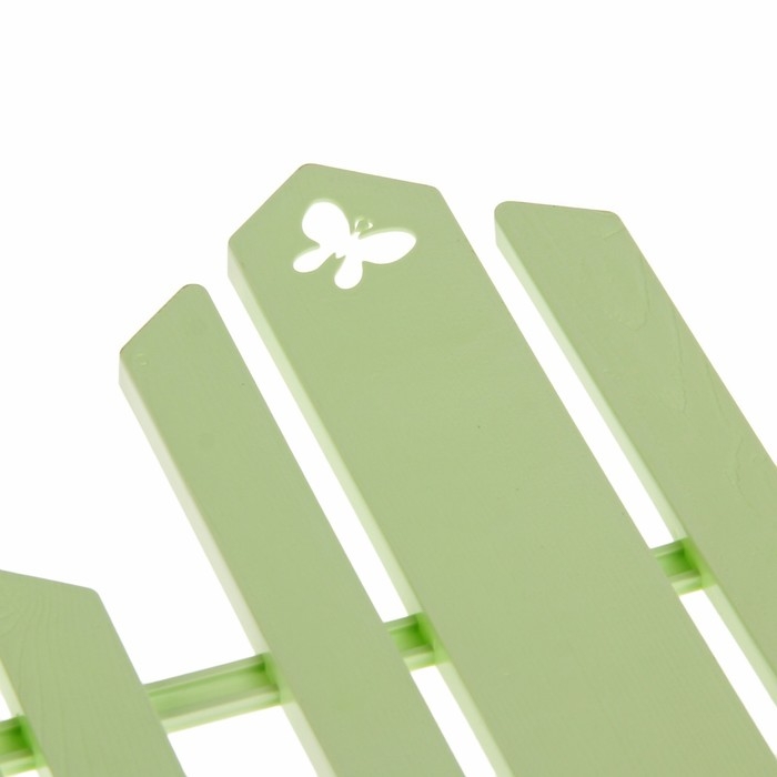 Ограждение декоративное, 25 &times; 170 см, 5 секций, пластик, салатовое, &laquo;Чудный сад&raquo;