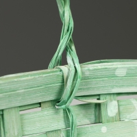 Корзина плетеная, 26 х 13 х 11 см, зелёная, бамбук Корзина плетеная, 26 х 13 х 11 см, зелёная, бамбук