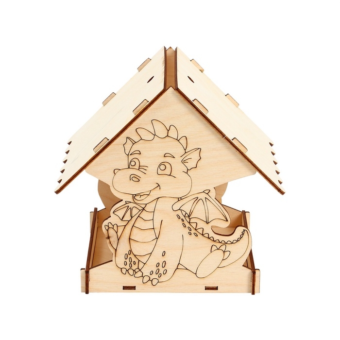 Кормушка из дерева своими руками &laquo;Дракон&raquo;, 14.5 &times; 14.5 &times; 17.5 см, Greengo