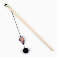 Дразнилка с деревянной подвеской «Яркая рыбка», 5 см Дразнилка с деревянной подвеской «Яркая рыбка», 5 см