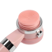 Лейка для душа ZEIN Z3549, d=60 мм, 3 режима, с резиновыми щётками, отсек для геля, розовая Лейка для душа ZEIN Z3549, d=60 мм, 3 режима, с резиновыми щётками, отсек для геля, розовая