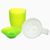 Поильник - непроливайка детский тренировочный &laquo;360&deg;&raquo;, 240 мл., с ручками, цвет зеленый