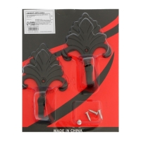 Крючок однорожковый для штор CAPPIO KC111, цвет черный, 2 шт Крючок однорожковый для штор CAPPIO KC111, цвет черный, 2 шт