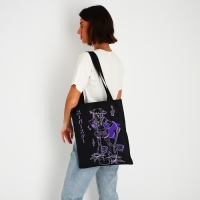 Шопер &laquo;Аниме&raquo; 35х0.5х40 см, отд без молнии, без подклада, чёрный