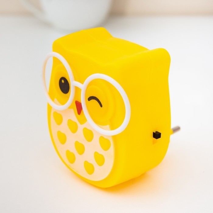 Ночник Ночник "Совенок" 220V 0,1W сохраняет энергию МИКС 7,5х7,5х3,7 см RISALUX