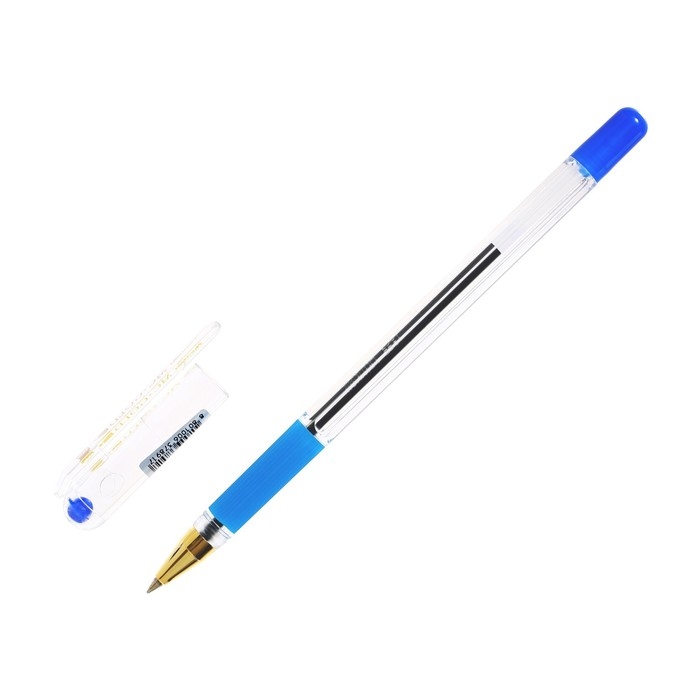 Ручка шариковая MunHwa MC Gold, узел 0.5 мм, чернила синие, штрихкод на ручке Ручка шариковая MunHwa MC Gold, узел 0.5 мм, чернила синие, штрихкод на ручке
