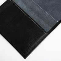 Обложка для паспорта, 5 карманов для карт, чёрный