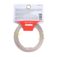 Кабель акустический REXANT SILICON, 2 х 0,5 мм&sup2;, прозрачный, мини-бухта, 5 м