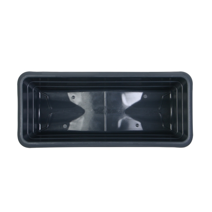 Ящик для цветов, 40 &times; 16/10 &times; 14 см, 6 л, графит