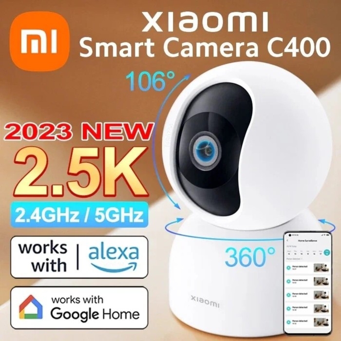 Видеокамера Xiaomi Smart Camera C400 (BHR6619GL), IP, 2К, 4 Мп, 360&deg;, microSD, ИК-подсветка