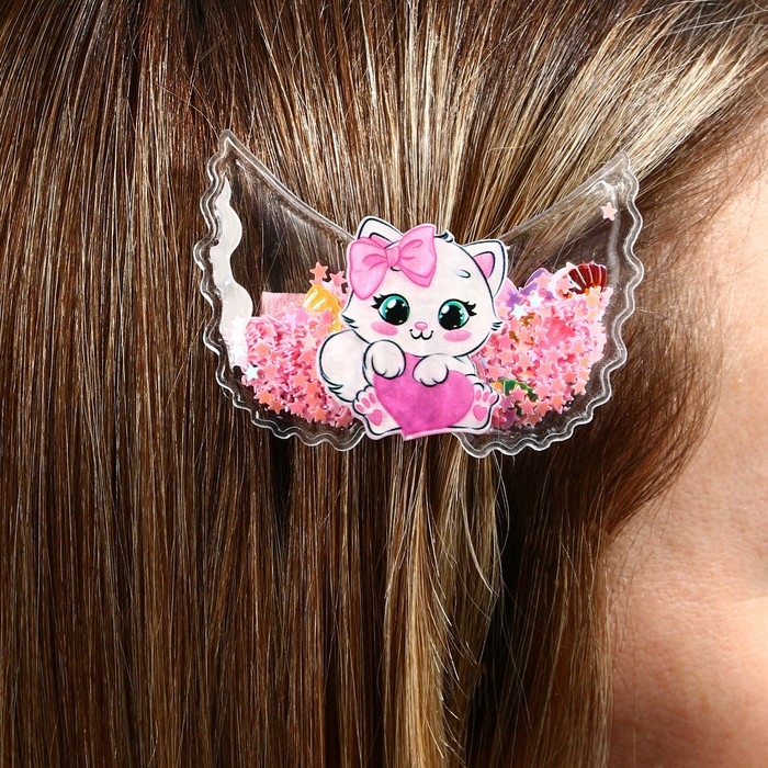 Заколка для волос с шейкером &laquo;Самой милой&raquo;, 6 х 4.5 см