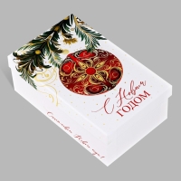 Набор подарочных коробок 6 в 1 &laquo;Новогодние шары&raquo;, 20 х 12.5 х 7.5 &ndash; 32.5 х 20 х 12.5 см, Новый год