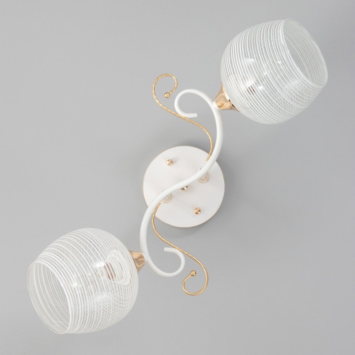 Люстра потолочная Жаклин 2хE27 40Вт Белый, золото Люстра потолочная Жаклин 2хE27 40Вт Белый, золото