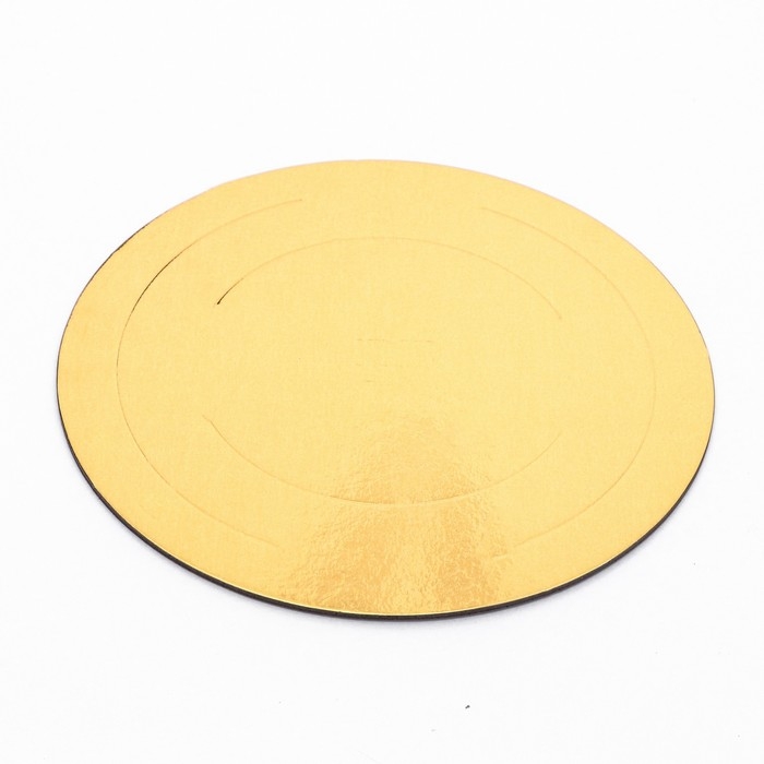 Кондитерская подложка, под торт, золото-белая, 28 см, 3,2 мм