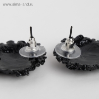 Серьги металл &laquo;Карибы&raquo; крупные, цвет чёрный