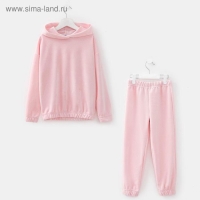 Комплект для девочки (худи, брюки) MINAKU: Casual Collection KIDS цвет св-розовый, рост 110