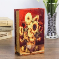 Сейф-книга дерево "Натюрморт с подсолнухами" шёлк 17х11х5 см Сейф-книга дерево "Натюрморт с подсолнухами" шёлк 17х11х5 см