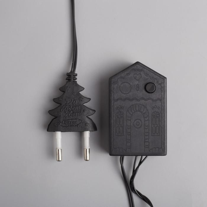 Гирлянда «Нить» 5 м с насадками «Шарики белые», IP20, тёмная нить, 30 LED, свечение тёплое белое, 8 режимов, 220 В Гирлянда «Нить» 5 м с насадками «Шарики белые», IP20, тёмная нить, 30 LED, свечение тёплое белое, 8 режимов, 220 В