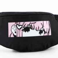 Сумка поясная «Аниме», 32х8х15 см, отдел на молнии, наружный карман, цвет черный Сумка поясная «Аниме», 32х8х15 см, отдел на молнии, наружный карман, цвет черный