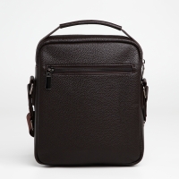 Сумка мужская через плечо TEXTURA, 2 наружных кармана, цвет коричневый