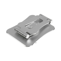 Подставка для телефона, регулируемая, складная, поворот на 360&deg;, металл, серебристая