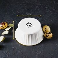 Рамекин из жаропрочной керамики Доляна &laquo;Лимон&raquo;, 250 мл, d=11,4 см, цвет белый