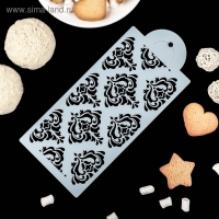 Трафарет кондитерский для нанесения айсинга «Барокко», 23×10 см Трафарет кондитерский для нанесения айсинга «Барокко», 23×10 см