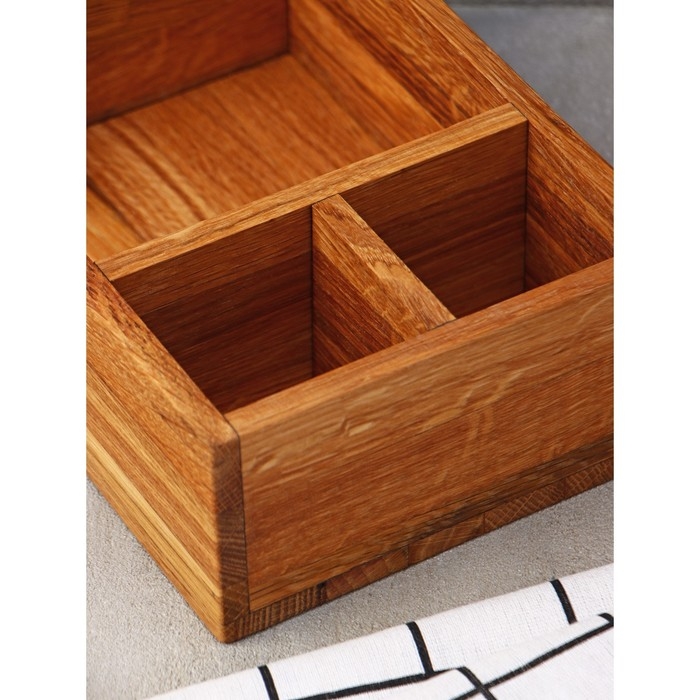 Подставка - салфетница Adelica, 21,5&times;15&times;7,5 см, дуб