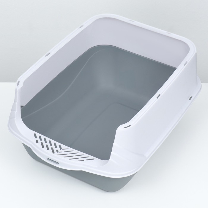 Туалет-домик 35 х 50 х 35 см, бело-серый Туалет-домик 35 х 50 х 35 см, бело-серый