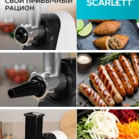 Мясорубка электрическая с насадками для мяса и овощей