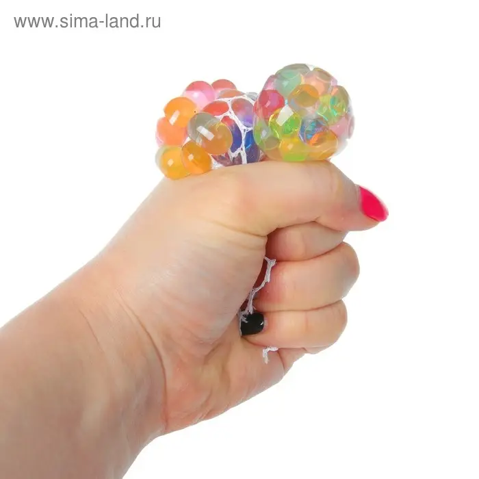 Мялка в сетке, с гидрогелем, 5 см, цвета МИКС