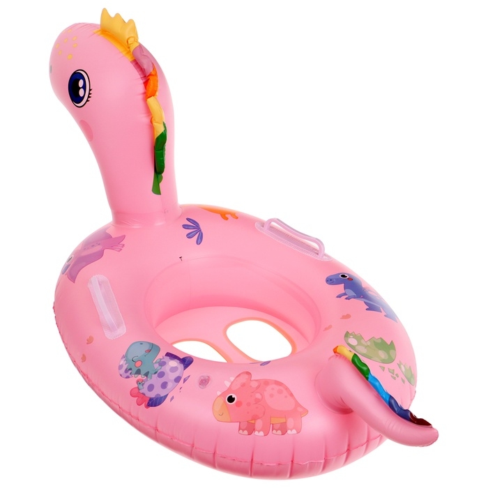 Плотик для плавания &laquo;Динозаврик&raquo;, 75 х 50 см, цвет розовый