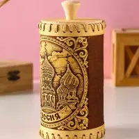 Туес "Россия", D8,5смхH(с хватком)17см, береста