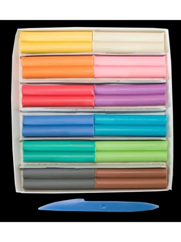 Пластилин 12 цветов, мягкий, восковой, 180 г &laquo;Фантазия&raquo;, стек