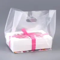 Пакет квадратный полиэтиленовый с вырубной ручкой, упаковка, прозрачный, 23,5х38+22см &plusmn; 5% 60 мкм