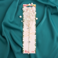 Новогодняя ветка декоративная &laquo;Зимнее волшебство. Хрустальная сказка&raquo;, пластик, 29 см, веточка с жемчугом