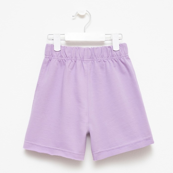 Костюм детский (футболка, шорты) MINAKU: Casual Collection цвет лиловый, рост 104