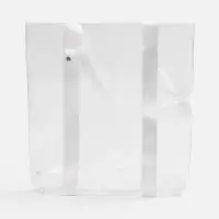 Шопер Clear Fest, ver.2, прозрачный с белыми ручками