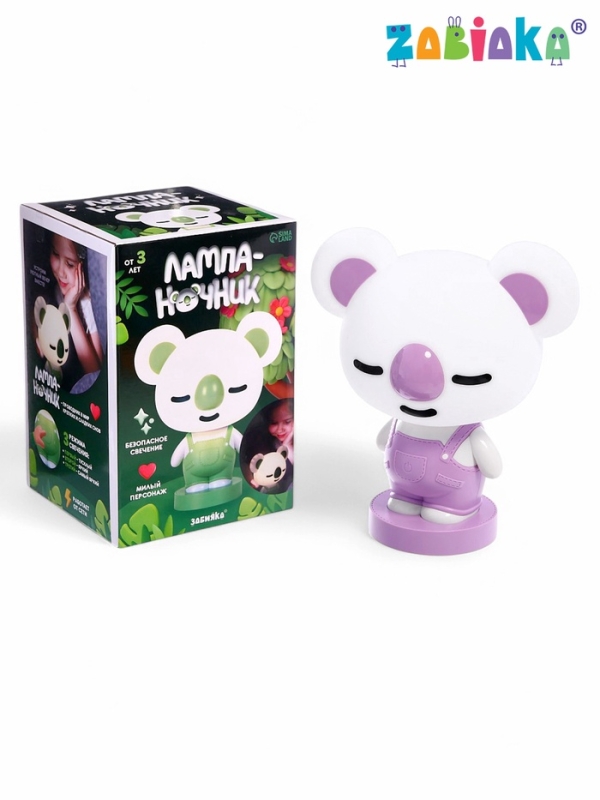 Лампа-ночник "Коала" световые эффеты, цвет МИКС