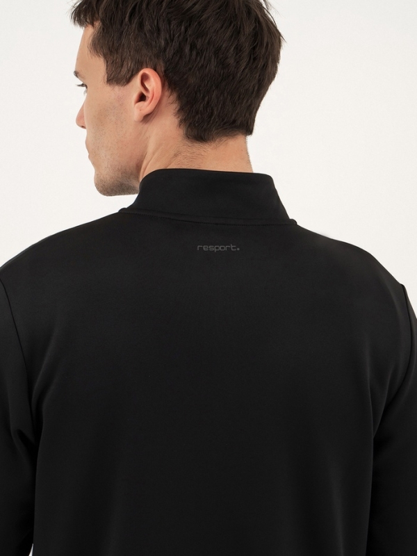 Лонгслив мужской Resport, на молнии, р. 54, цвет чёрный, базовый, с длинным рукавом