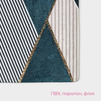 Коврик для ванной и туалета Доляна &laquo;Мелаж&raquo;, 45&times;120 см