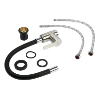 Смеситель для кухни ZEIN Z2751, гибкий излив, картридж 35 мм, нерж. сталь, черный/сатин Смеситель для кухни ZEIN Z2751, гибкий излив, картридж 35 мм, нерж. сталь, черный/сатин