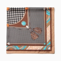 Платок женский MINAKU 70*70 см, коричневый Платок женский MINAKU 70*70 см, коричневый