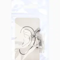 Моно-серьга "Циркуляр", цвет серебро